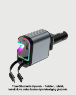 Renault, Peugeot, Citroen, Fiat Araçlar için Hızlı Şarjlı Araç Çakmaklık Adaptörü - Görsel 5