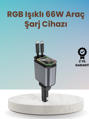 BMW, Mercedes, Audi, Volkswagen Araçlar için 4’ü 1 Arada Hızlı Şarj Cihazı