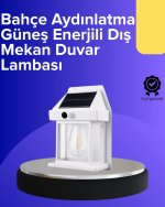 Güneş Enerjili Hareket Sensörlü Duvar Lambası