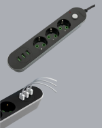 Hızlı Şarj Özellikli 3 USB Girişli Üçlü Priz - Görsel 4