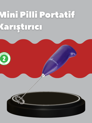 Frappe ve Cappuccino Maker – Taşınabilir Pilli Köpürtücü Mikser