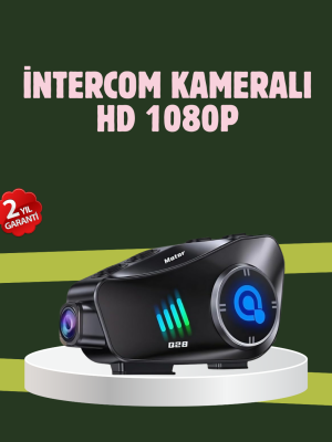 Q28 Full HD Kameralı Motosiklet Kask Kulaklığı – 45 Saat Müzik, IPX6 Su Geçirmez