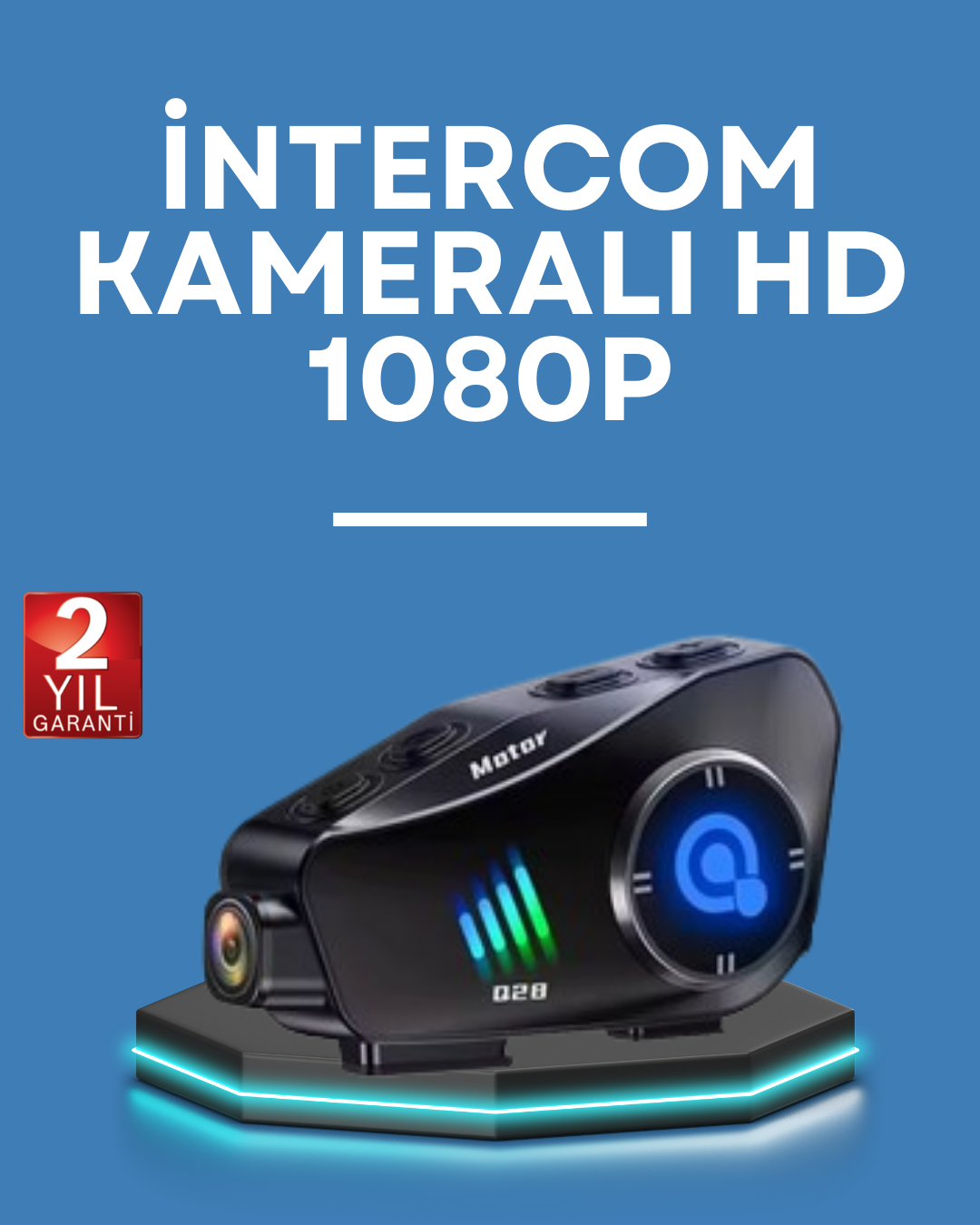 1210627_4-98.png Q28 Kask Kulaklık 1080P HD Kamera – Bluetooth 5.3, Su Geçirmez, Gürültü Azaltma - Görsel 1