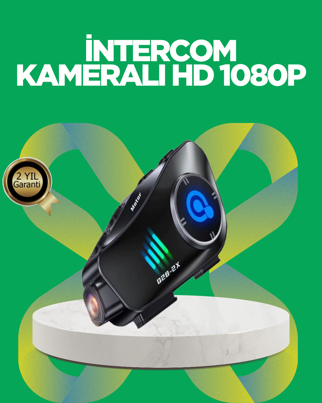 1210629_1-98.png Q28 Bluetooth Kask Kulaklık 1080P Kamera – Su Geçirmez Motosiklet Interkom - Görsel 1