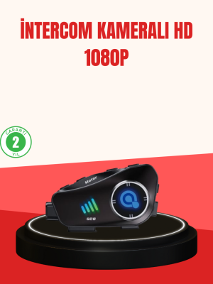 Q28 Kameralı Motosiklet Kask Kulaklık Bluetooth 5.3 Su Geçirmez 1080P HD