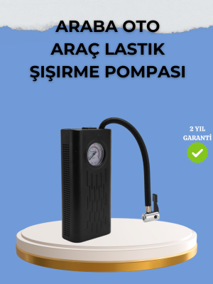 Çok Fonksiyonlu Dijital Gösterge Elektrikli Lastik Pompası