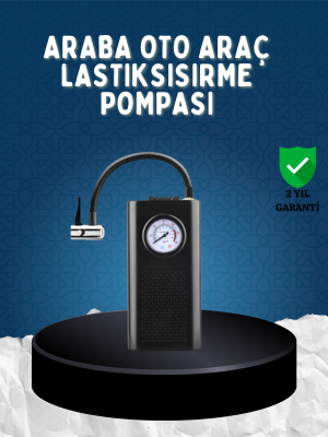 Elektrikli Hava Kompresörü Type-C USB Şarjlı Çok Fonksiyonlu Lastik Pompası