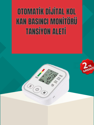 Kol Tipi LCD Ekranlı Elektronik Tansiyon Monitörü