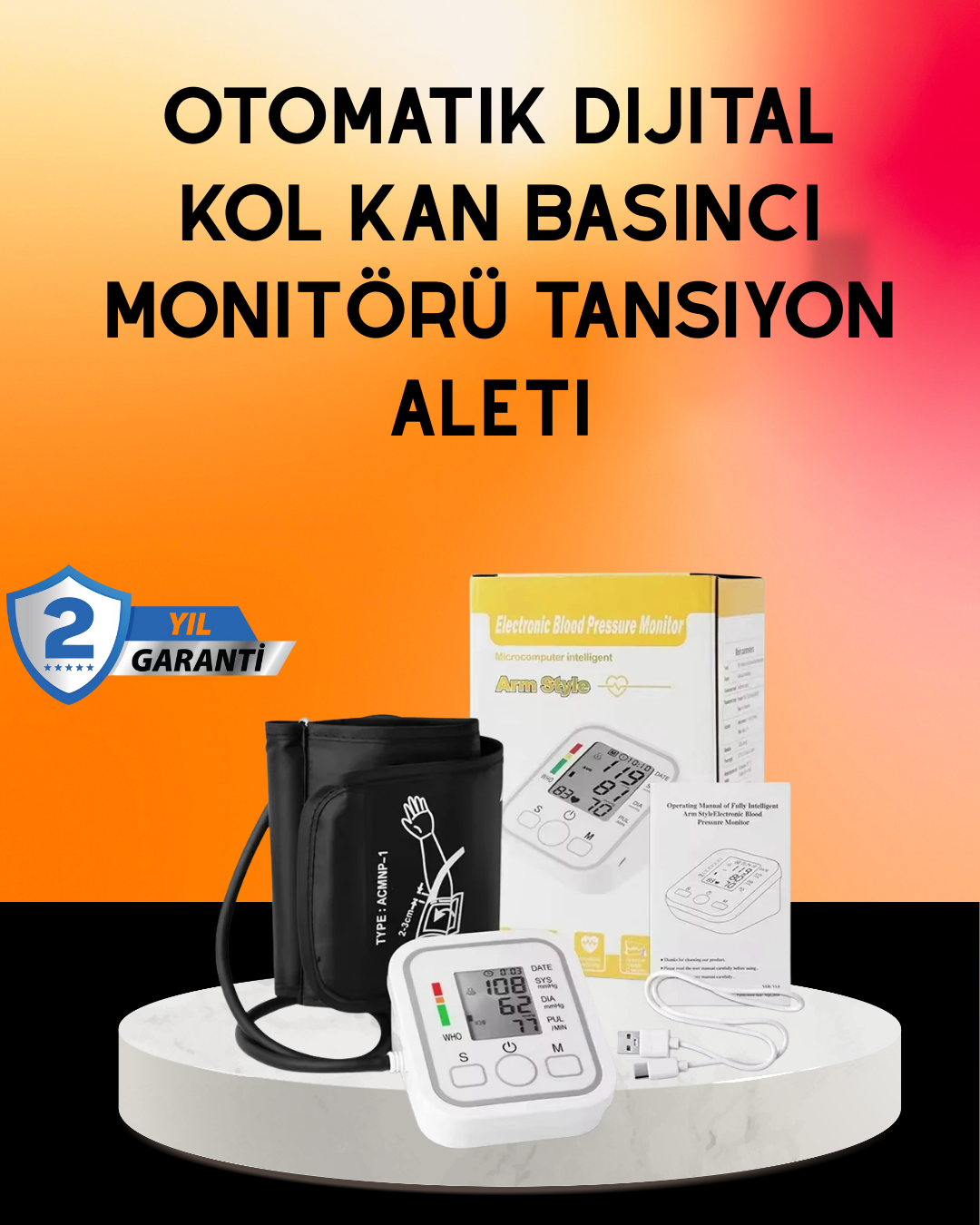 1210683_2-89.png Ritmi Tespit Özellikli Dijital Tansiyon Aleti - Görsel 1