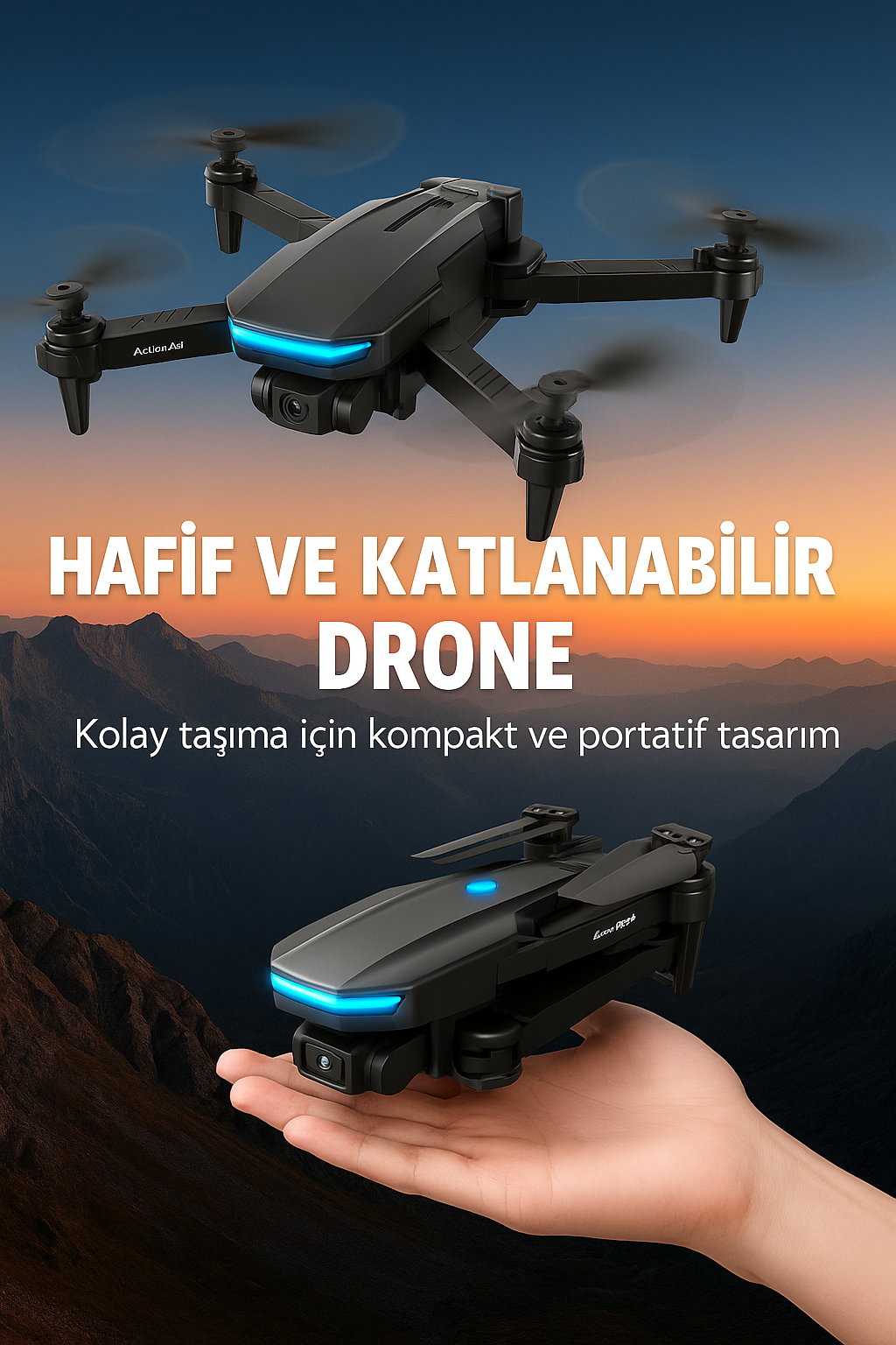 1210686_772ffe86-9574-4c5c-ba3c-7e10e998b961.png 2.4G 4CH Katlanabilir Drone 100 Metre Uçuş Mesafeli - Görsel 5