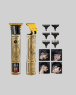 LCD Ekranlı Şarjlı Tıraş Makinesi Erkek Saç Sakal Kesme - Görsel 5