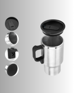 Araç İçi Isıtıcı Termos Bardak Paslanmaz Çelik - Görsel 5