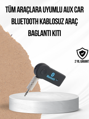 Araç İçi Bluetooth AUX Adaptörü ve Telefon Görüşme Cihazı