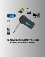 Araç İçi Bluetooth AUX Müzik ve Telefon Görüşmesi Adaptörü - Görsel 3