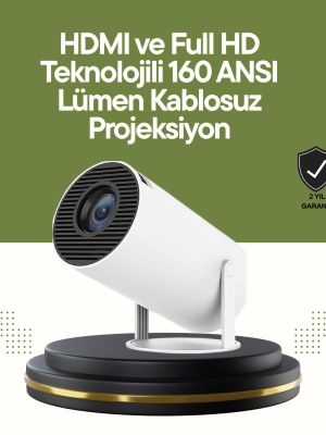 HDMI ve USB Girişli Uzun Ömürlü Ampullü Projeksiyon