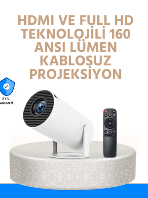 Kablosuz ve Kablolu Bağlantı Seçenekli Ev Tipi Projeksiyon