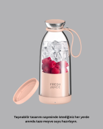 Çevre Dostu Cam Gövdeli Kablosuz Smoothie Blender - Görsel 2