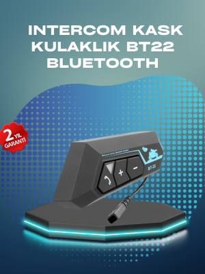 BT22 Kask Bluetooth Kulaklık Su Geçirmez Motosiklet İletişim Sistemi