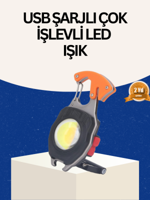 USB Şarjlı Mini LED Anahtarlık Fener