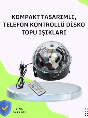 Ev ve Parti İçin Masaüstü Bluetooth Disko Topu Işık Gösterisi