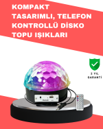 Çok Renkli LED Masaüstü Disko Topu Parti Aydınlatma Cihazı