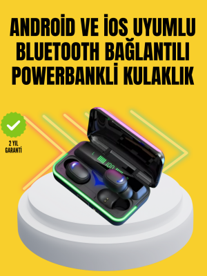 E10 Powerbanklı Bluetooth Kulaklık Oyun Modu ve Şık Tasarım