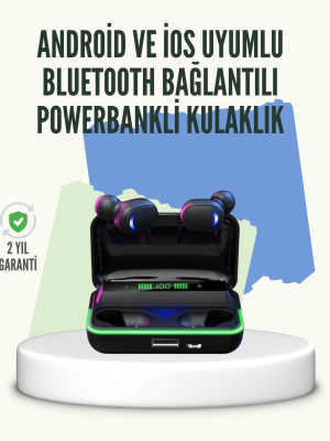 E10 Powerbank Şarjlı Bluetooth 5.1 Kulaklık Spor ve Oyun İçin