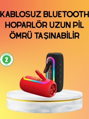 Yüksek Ses Kaliteli Kablosuz Hoparlör LED Işıklı