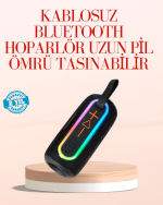 Taşınabilir Bluetooth Hoparlör Kırmızı IP67 Su Geçirmez