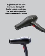 2200W Saç Kurutma Makinesi Soğuk ve Sıcak Üfleme Fonksiyonlu - Görsel 5