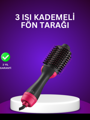 Negatif İyon Teknolojili Saç Kurutma ve Şekillendirme Fırçası