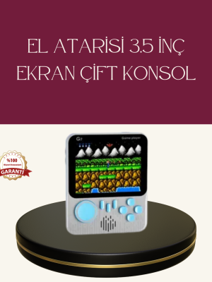 Şarjlı 3.5 İnç Retro Oyun Konsolu