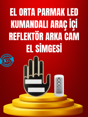 Suya Dayanıklı LED El Park Uyarı Cihazı Uzaktan Kumandalı 2025