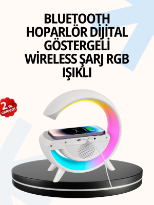 15W Hızlı Şarj Destekli LED Atmosfer Işığı ve Alarm Fonksiyonlu Lamba