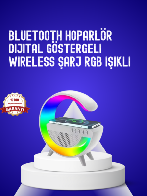 13 Renk Seçenekli Kablosuz Şarj Cihazlı LED Lamba