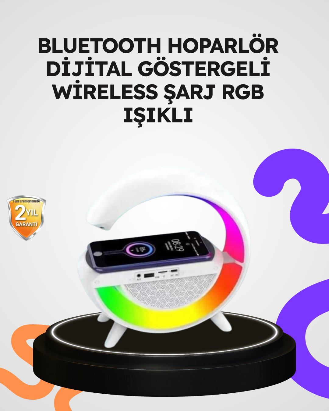 1210870_1-56.png 2025 Yeni Seri 15W Kablosuz Şarjlı LED Atmosfer Lambası - Görsel 1