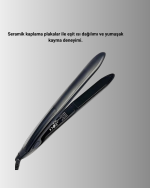 Isı Ayarlı 2025 Titanyum Kaplama Seramik Plakalı Saç Düzleştirici A Kalite Orijinal - Görsel 5