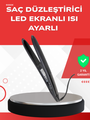 Profesyonel 2025 Saç Düzleştirici Isı Ayarlı Titanyum Seramik Plakalı A Kalite Orijinal