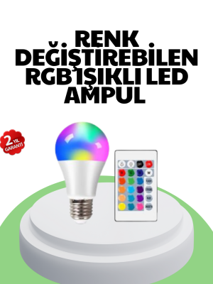 2025 RGB LED Ampul Uzaktan Kumandalı Renkli Işık A Kalite