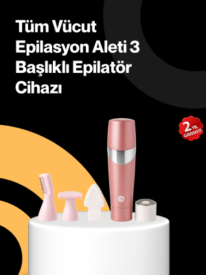 Yüz Tüyleri İçin Özel Başlıklı Pembe Epilatör