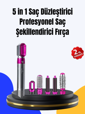 5 Parça Saç Şekillendirme Seti Düzleştirme Dalga ve Bukle Yapma