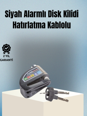 Motosiklet ve Bisiklet İçin 6mm Pinli Alarmlı Disk Kilidi