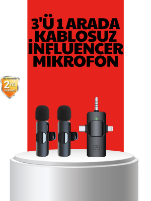 Kablosuz Mikrofon - Telefon ve Bilgisayar Uyumlu