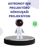 Dekoratif Gün Batımı Işığı – Astronot Figürlü