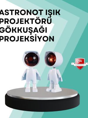 360° Ayarlanabilir Başlıklı Astronot Gece Lambası