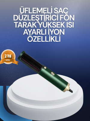 Saç Kurutma, Düzleştirici ve Tarak Tek Cihazda – 3 Kademeli Isı Ayarı