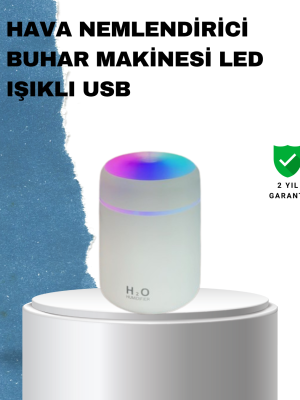 ABS Gövdeli 300ml USB Nemlendirici – Beyaz, Gri, Pembe Renk