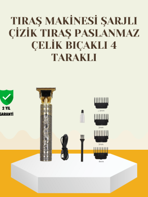 Şarjlı Titanyum Bıçaklı Saç ve Sakal Kesme Makinesi