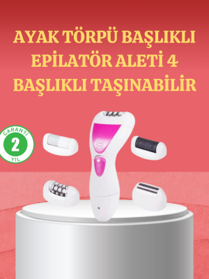 4 Başlıklı Kablosuz Şarjlı Epilasyon Cihazı