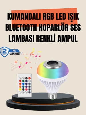 12W LED Ampul – Renkli Işık ve Dahili Hoparlör Özellikli